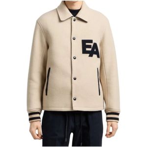 Emporio Armani, Heren, Jassen, Beige, Maat: XL Wol,