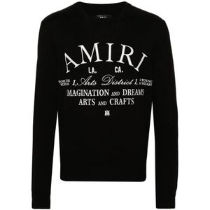 Amiri, Heren, Truien, Zwart, Maat: L Katoen,