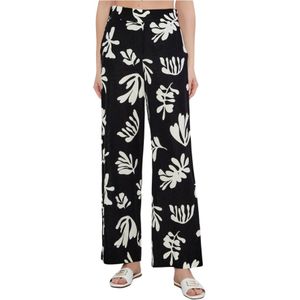 Marella, Dames, Broeken, Zwart, Maat: S Linnen,