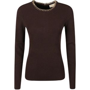 Michael Kors, Dames, Truien, Bruin, Maat: S Viscose,