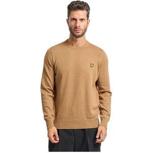 Lyle & Scott, Heren, Truien, Beige, Maat: S Katoen,