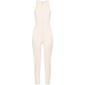 Elisabetta Franchi, Dames, Jumpsuits & Playsuits, Beige, Maat: S Leer,