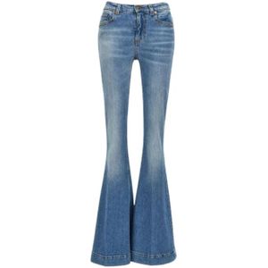 Roberto Cavalli, Dames, Jeans, Blauw, Maat: L Katoen,