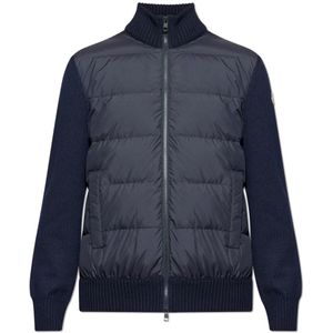 Moncler, Heren, Truien, Blauw, Maat: S Wol,