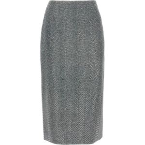 Ermanno Scervino, Dames, Rokken, Grijs, Maat: M Zijde,