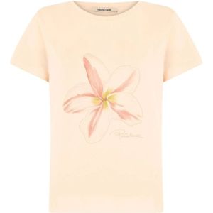 Roberto Cavalli, Dames, Tops, Beige, Maat: XS Katoen,