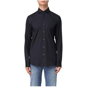 Hugo, Heren, Overhemden, Zwart, Maat: M