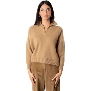 Weekend Max Mara, Dames, Truien, Bruin, Maat: S Wol,