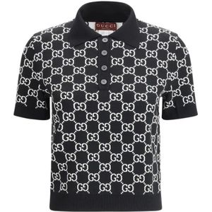 Gucci, Dames, Tops, Zwart, Maat: S Wol,