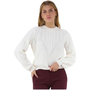 Twinset, Dames, Truien, Wit, Maat: L Wol,