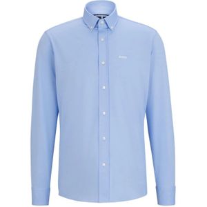 Hugo, Heren, Overhemden, Blauw, Maat: M Katoen,