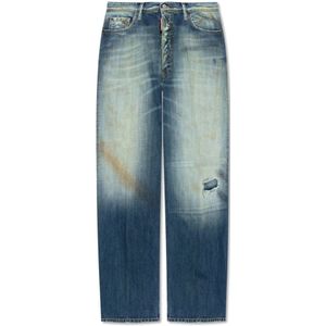 Dsquared2, Heren, Jeans, Blauw, Maat: M Katoen,