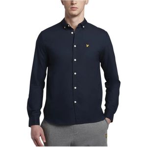 Lyle & Scott, Heren, Overhemden, Blauw, Maat: S Katoen,