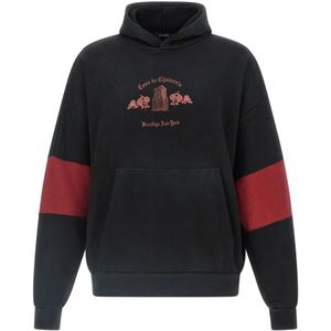 Willy Chavarria, Heren, Sweatshirts & Hoodies, Zwart, Maat: M Katoen,