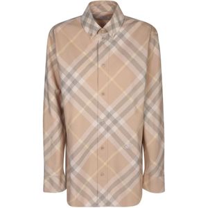 Burberry, Dames, Blouses & Shirts, Beige, Maat: XS Katoen,