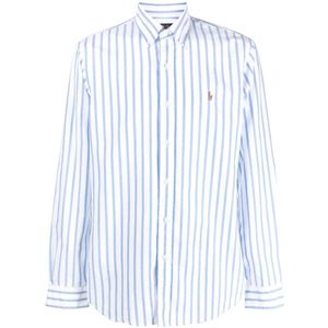 Polo Ralph Lauren, Heren, Overhemden, Blauw, Maat: L Katoen,