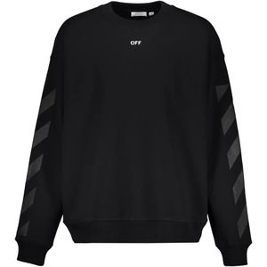 Off White, Heren, Sweatshirts & Hoodies, Zwart, Maat: XL