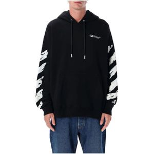 Off White, Heren, Sweatshirts & Hoodies, Zwart, Maat: M Katoen,