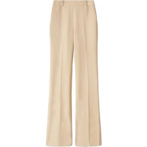 Ermanno Scervino, Dames, Broeken, Beige, Maat: XS Linnen,