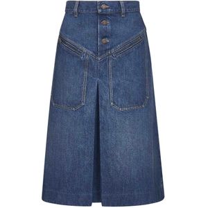 Chloé, Dames, Rokken, Blauw, Maat: XS Denim,