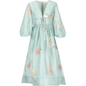 Zimmermann, Dames, Jurken, Blauw, Maat: M Linnen,