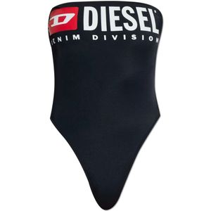 Diesel, Dames, Badkleding, Zwart, Maat: L Denim,