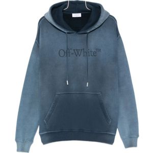 Off White, Heren, Sweatshirts & Hoodies, Blauw, Maat: L Katoen,