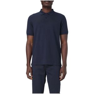 Sun68 - Cold Dye Polo Shirt - Blauw - Katoen - Korte Mouwen