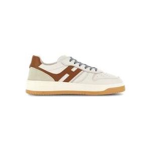 Hogan Lage sneakers van crèmewit leer , Multicolor , Heren , Maat: 39 EU