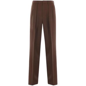 Tom Ford, Heren, Broeken, Bruin, Maat: M Wol,