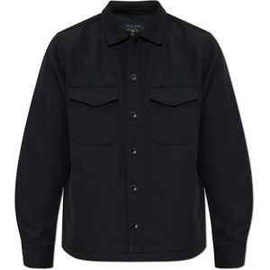 Rag & Bone, Heren, Overhemden, Zwart, Maat: S Wol,