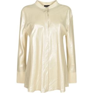 Giorgio Armani, Dames, Blouses & Shirts, Geel, Maat: L Katoen,