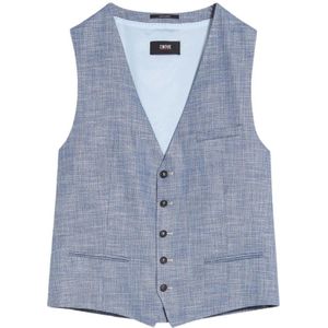 Cinque, Heren, Pakken, Blauw, Maat: L Viscose,