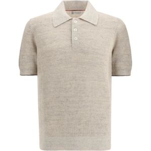 Brunello Cucinelli, Heren, Truien, Beige, Maat: XL Katoen,