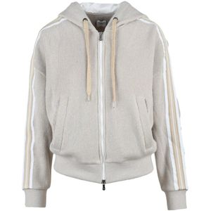 Eleventy, Dames, Sweatshirts & Hoodies, Beige, Maat: S Wol,