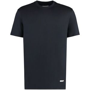 Jil Sander, Heren, Tops, Blauw, Maat: M Katoen,