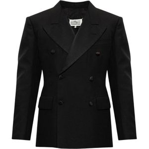 Maison Margiela, Heren, Jassen, Zwart, Maat: 2XS Wol,