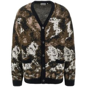 Carhartt Wip, Heren, Truien, Bruin, Maat: L Leer,