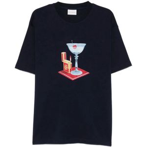 Drole de Monsieur, Heren, Tops, Blauw, Maat: L