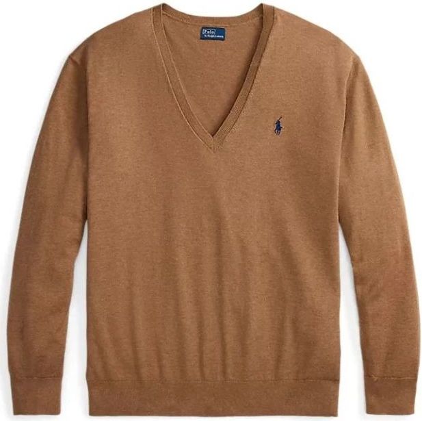 Polo Ralph Lauren - Vesta V-hals Knit - Trui - Beige - Katoen