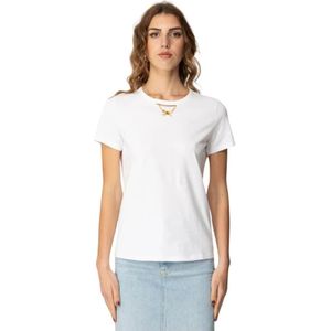 Elisabetta Franchi, Dames, Tops, Wit, Maat: M Jersey,