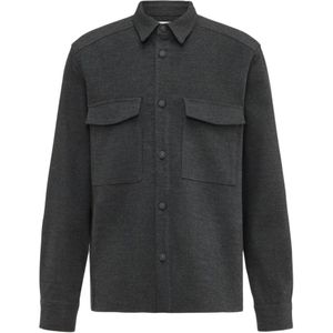 Drykorn, Heren, Jassen, Zwart, Maat: S Flanel,