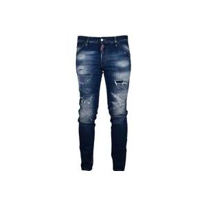 Dsquared2 Trendy Slim-Fit Faded Jeans , Blue , Heren , Maat: S