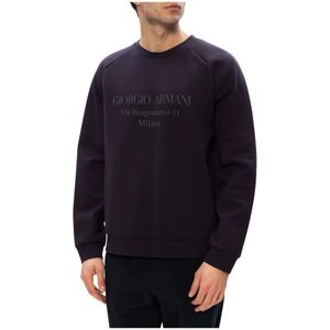 Giorgio Armani, Heren, Sweatshirts & Hoodies, Grijs, Maat: L Katoen,