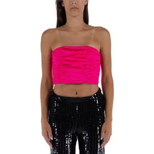 Rotate Birger Christensen, Dames, Tops, Roze, Maat: L Satijn,