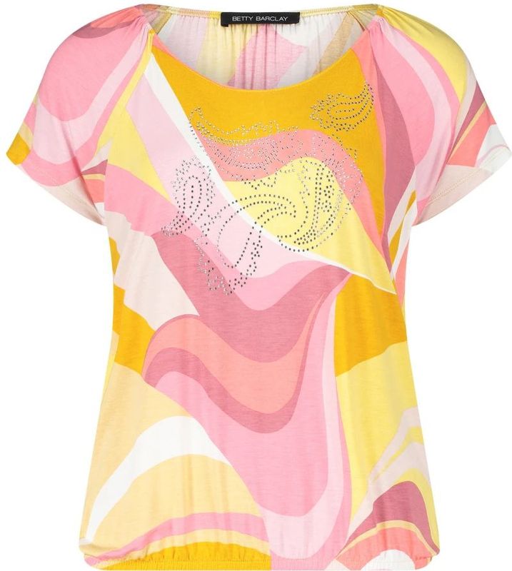 Betty Barclay - Bloemenprint T-shirt - Veelkleurig - Dames - Elastische Taille