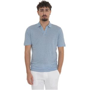 Gran Sasso, Heren, Tops, Blauw, Maat: 3XL Linnen,