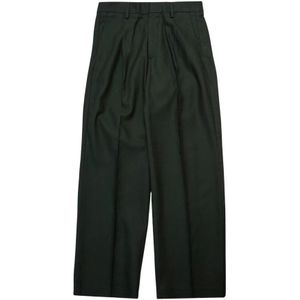 Nn07, Heren, Broeken, Groen, Maat: W30 L32 Linnen,