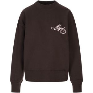 Msgm, Dames, Sweatshirts & Hoodies, Bruin, Maat: S