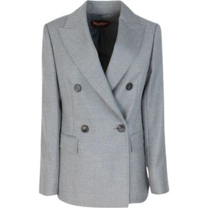 Max Mara, Dames, Jassen, Grijs, Maat: S Wol,